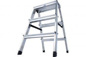 KRAUSE aliuminės dvipusės kopėčios DOPPLO (2x3 pakopų) 120397