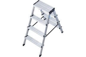 KRAUSE aliuminės dvipusės kopėčios DOPPLO (2x4 pakopų) 120403