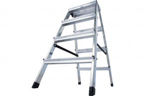 KRAUSE aliuminės dvipusės kopėčios DOPPLO (2x4 pakopų) 120403
