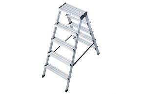 KRAUSE aliuminės dvipusės kopėčios DOPPLO (2x5 pakopų) 120410
