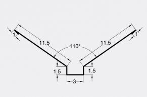 Dekoratyvinė sąlajos uždanga figūrinė 11,5x3x11,5 cm, 110°, alucinkas