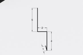 Skardos profilio jungtis 2x4 cm, dažyta matinė