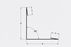 Sieninis vidinis kampas 4x4 cm, alucinkas