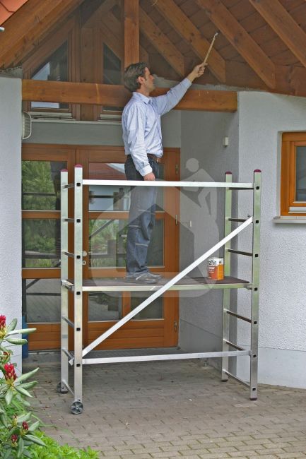 KRAUSE maži universalūs aliuminiai pastoliai su padu CORDA 916174