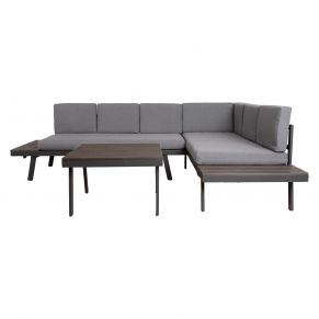 Lauko baldų komplektas DELGADO su kampine sofa