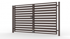 Varstomi vartai, polisado 80x20 užpildu, 1200x4000 mm
