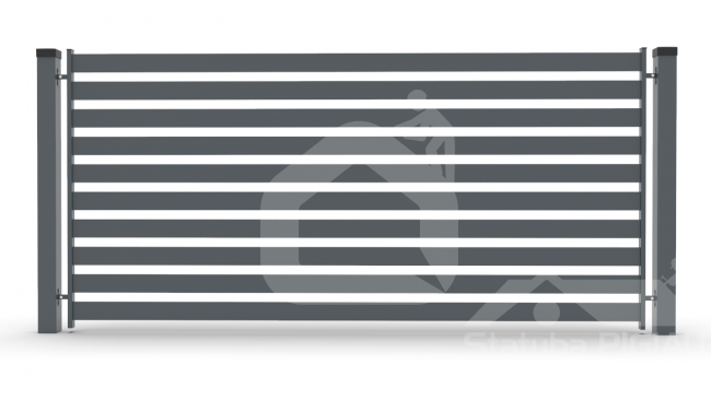 Polisadinės tvoros segmentas "DELUXE", 1500x2000 mm
