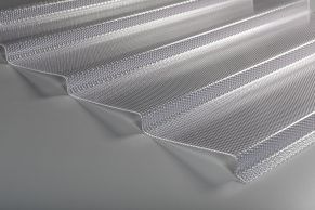 MK PC DIAMOND TILE EFFECT čerpinė polikarbonato danga, 9°, skaidri, 2, 3 m