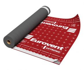 Difuzinė plėvelė Eurovent XSTRONG 250 gr./m², SK2 (lipnūs kraštai), 1,5 m. x 30 m. = 45 m²