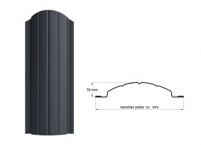 Tvoralentė DIJA, 0.40 mm, 2xRAL7016 matinis poliesteris