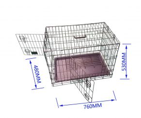 Šuns narvas 76x48x53 cm, sulankstomas