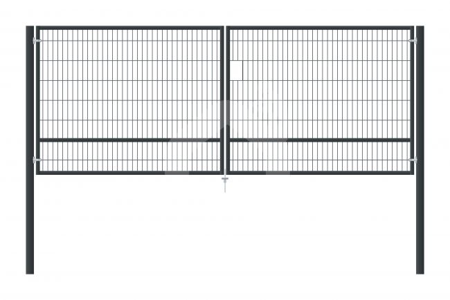 Vartai, 5 mm segmento užpildu, dviveriai, 4000x1500 mm, LOCINOX
