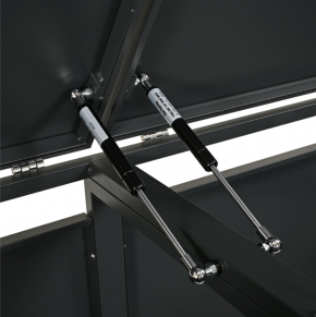 Dvivietė šiukšlių konteinerio pastogė MIKKO, pilka / medžio imitacija