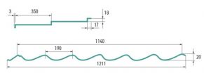 Modulinė čerpė Twister 20 (H7)