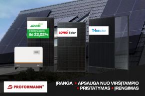 Saulės elektrinės 25kW komplektas su montavimu, trifazis