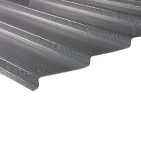 MK PC DIAMOND TILE EFFECT čerpinė polikarbonato danga, 9°, pilka, 4, 6 m