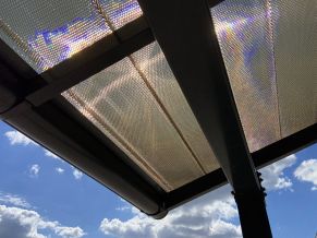 MK PC DIAMOND TILE EFFECT čerpinė polikarbonato danga, 9°, bronzinė, 4, 6 m