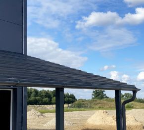 MK PC DIAMOND TILE EFFECT čerpinė polikarbonato danga, 9°, pilka, 4, 6 m