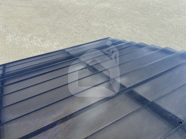 MK PC DIAMOND TILE EFFECT čerpinė polikarbonato danga, 9°, pilka, 4, 6 m