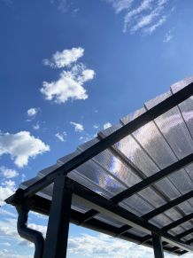 MK PC DIAMOND TILE EFFECT čerpinė polikarbonato danga, 9°, pilka, 2, 3 m