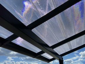 MK PC DIAMOND TILE EFFECT čerpinė polikarbonato danga, 9°, skaidri, 4, 6 m