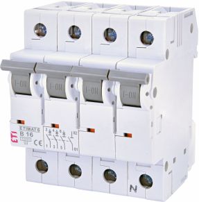 Автоматический выключатель переменного тока, 16 А, тип B, ETI