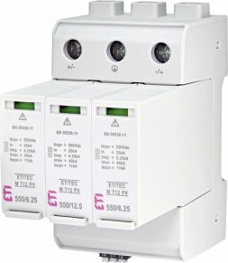 DC viršįtampių ribotuvas, 1100V, B+C tipas, 40kA, ETI