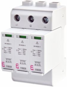 DC viršįtampių ribotuvas, 1100V, C tipas, 40kA, ETI