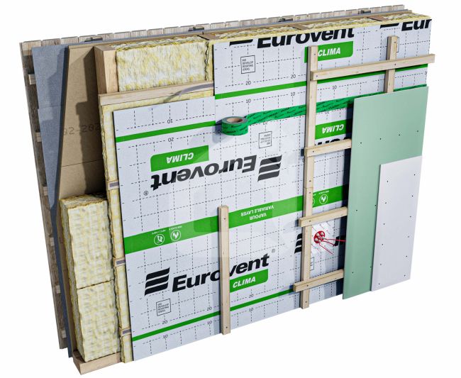 Tvaika izolācijas plēve Eurovent CLIMA 85 g/m², 1,5 m × 50 m = 75 m²
