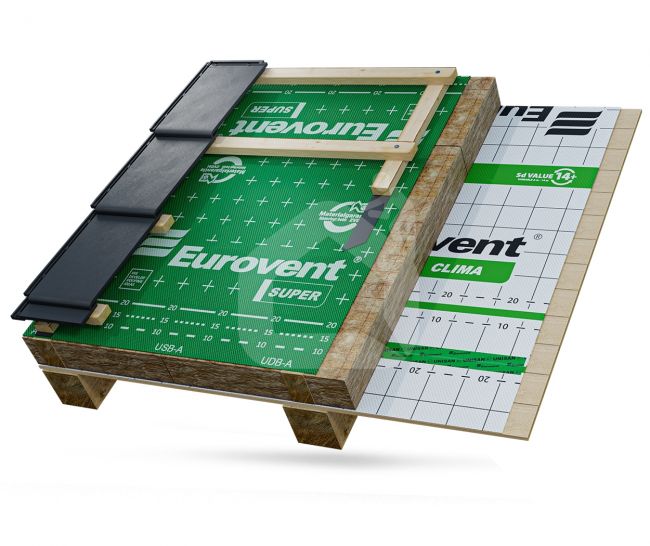 Tvaika izolācijas plēve Eurovent CLIMA 85 g/m², 1,5 m × 50 m = 75 m²