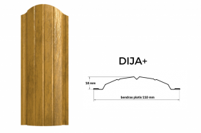 Tvoralentės DIJA, DIJA+, EVA, 0,45 mm, Auksinis ąžuolas/RAL8003