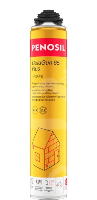 Poliuretano putos, Penosil GoldGun 65 Plus, 850ml.