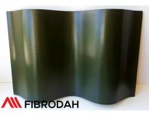 Fibrodah banguoti lakštai, 8 bangų, žali, 1750x1130x5,8 mm