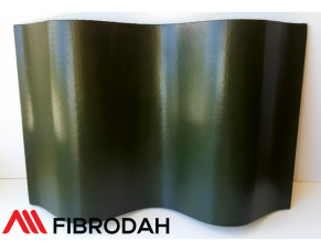 Fibrodah banguoti lakštai, 8 bangų, žali, 1000x1130x5,8 mm