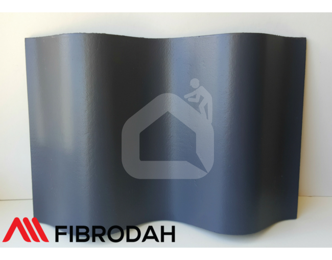 Fibrodah viļņotie lokšņu paneļi, 8 viļņu, grafīta krāsa, 585x1130x5,8 mm