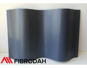 Fibrodah banguoti lakštai, 8 bangų, grafito, 585x1130x5,8 mm
