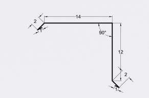 Viršutinė vėjalentė 14x12 cm, dažyta blizgi