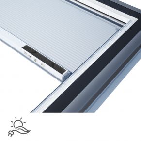 Elektrinės žaliuzės RoofLITE+ FSA plokštiems stogams, juodos