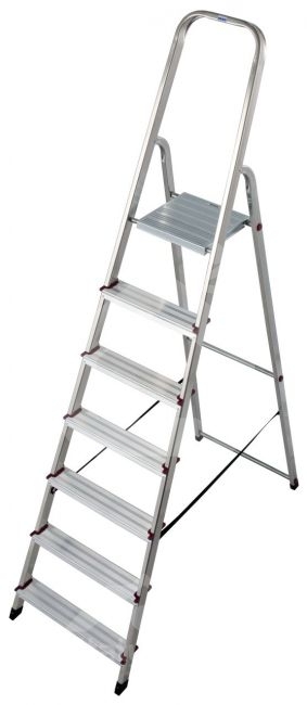 KRAUSE buitinės Aliuminės kopėčios (7 pakopų) 00743