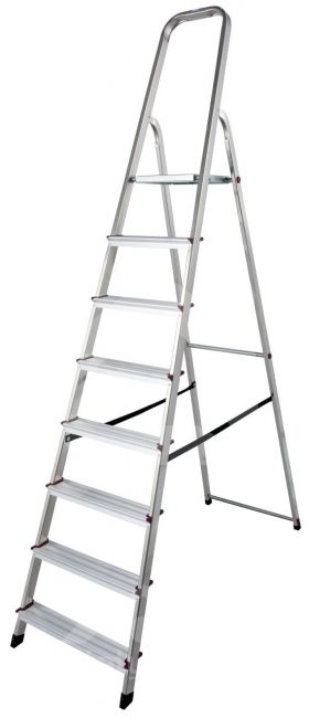 KRAUSE buitinės Aliuminės Kopėčios (8 pakopų) 00767