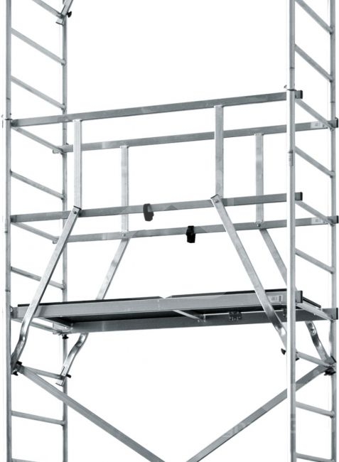 KRAUSE profesionalūs statybiniai aliuminiai pastoliai ClimTec 2 aukštas 710147