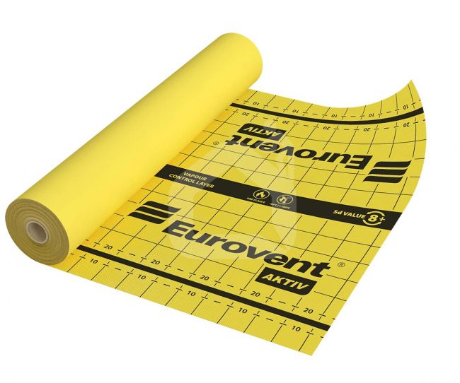 Garo izoliacinė plėvelė Eurovent AKTIV 90 gr/m², 1,5 m. x 50 m. = 75 m²