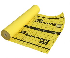 Garo izoliacinė plėvelė Eurovent AKTIV 90 gr/m², 1,5 m. x 50 m. = 75 m²