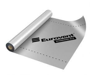 Garo izoliacinė plėvelė Eurovent STANDART ALU 110 gr/m², 1,5 m. x 50 m. = 75 m²