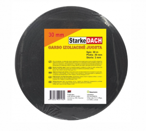 Garso izoliacinė juosta gipsiniams profiliams 30 mm