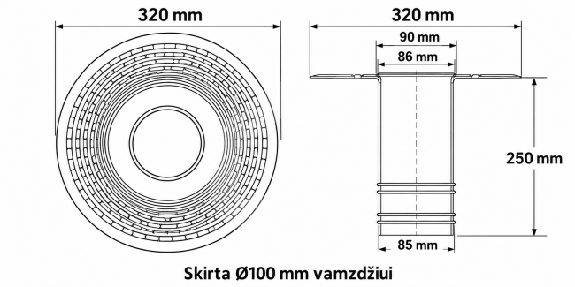 Stogo įlaja Genius TPE D100