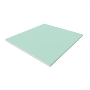 Drėgmei atspari gipso kartono plokštė NORGIPS Q GKBI 12,5 mm, H2 tipas (įv. matmenys)