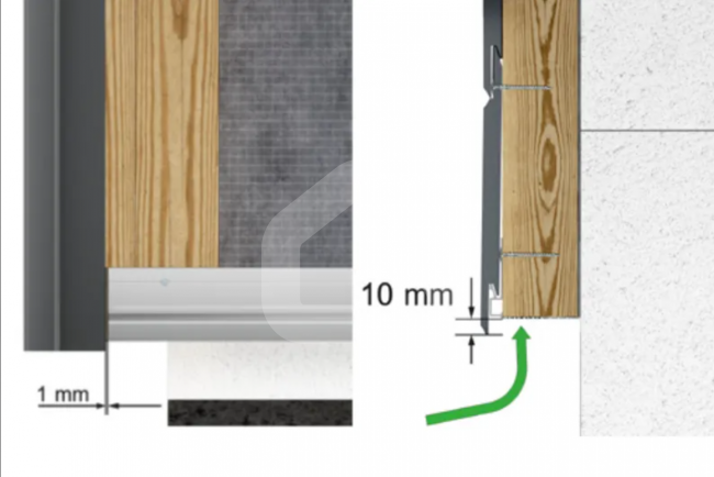 Hardie Plank VL pradžios profilis, aliuminis, 3 m, James Hardie