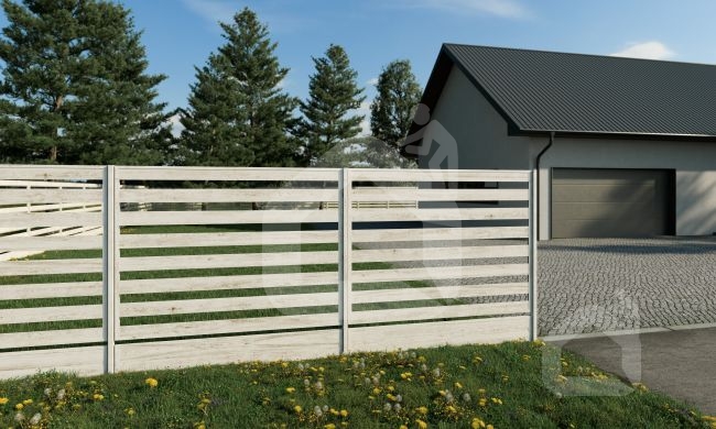 Modulinės tvoros horizontalė HORNVAL, RAL7016/8017, 8 vnt./pak.