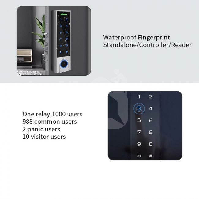 Praėjimo kontrolės klaviatūra Bluetooth SmartHome